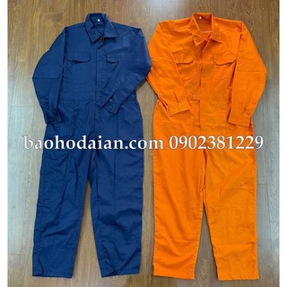 Áo liền quần vải kaki 65/35 thoáng mát - hình thật