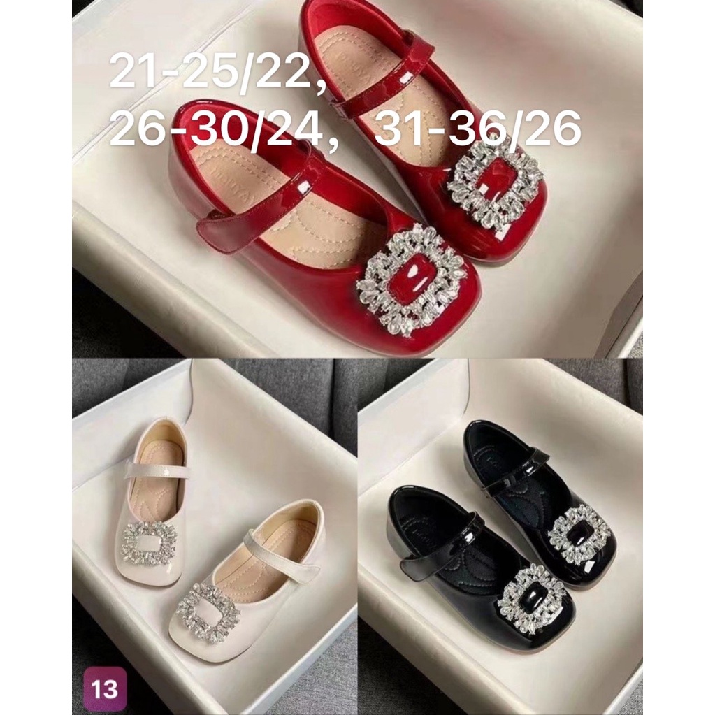 Giầy bệt - giầy búp bê đính đá cho bé gái mac 986