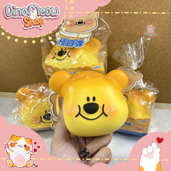 Squishy gấu Peacha túi lưới chính hãng, siêu dễ thương