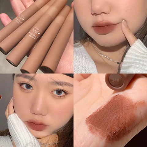 Son Kem Lì Mềm Mịn Như Nhung Tông Màu Hạt Dẻ