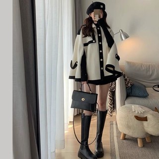Áo choàng nữ vải cashmere dáng rộng thời trang mùa xuân 2022 cao cấp