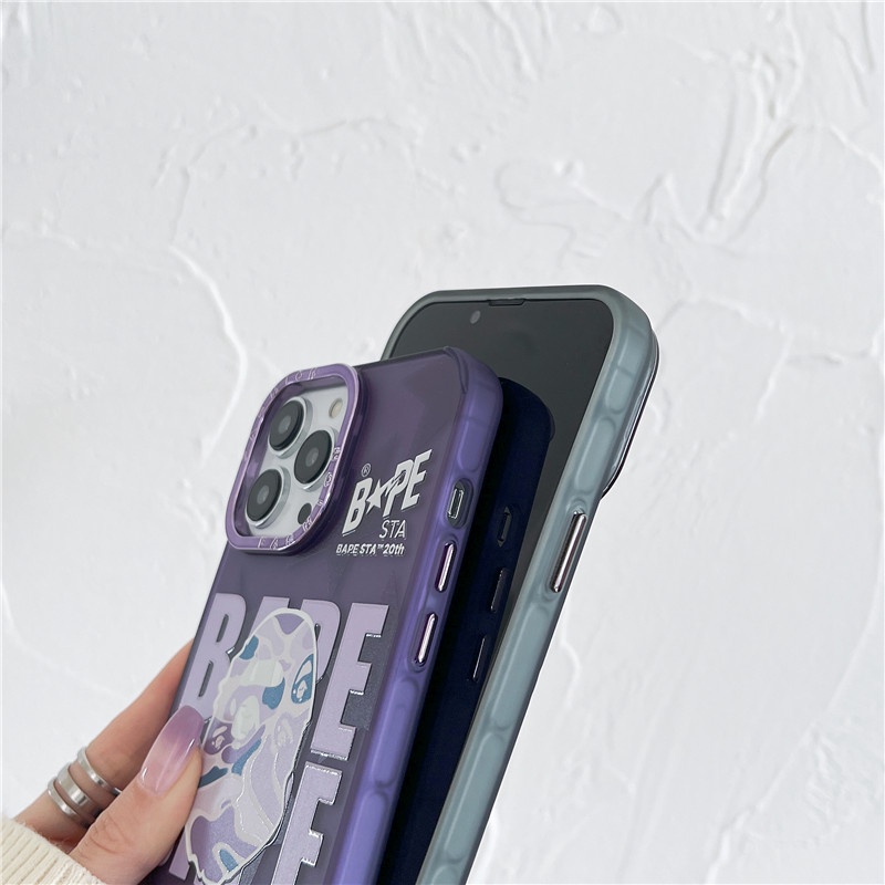 BAPE Ốp Điện Thoại Mềm Họa Tiết Hoạt Hình Cho IPhone14 14Pro 14ProMax 13 13Pro 13ProMax 12 12Pro 12ProMax 11