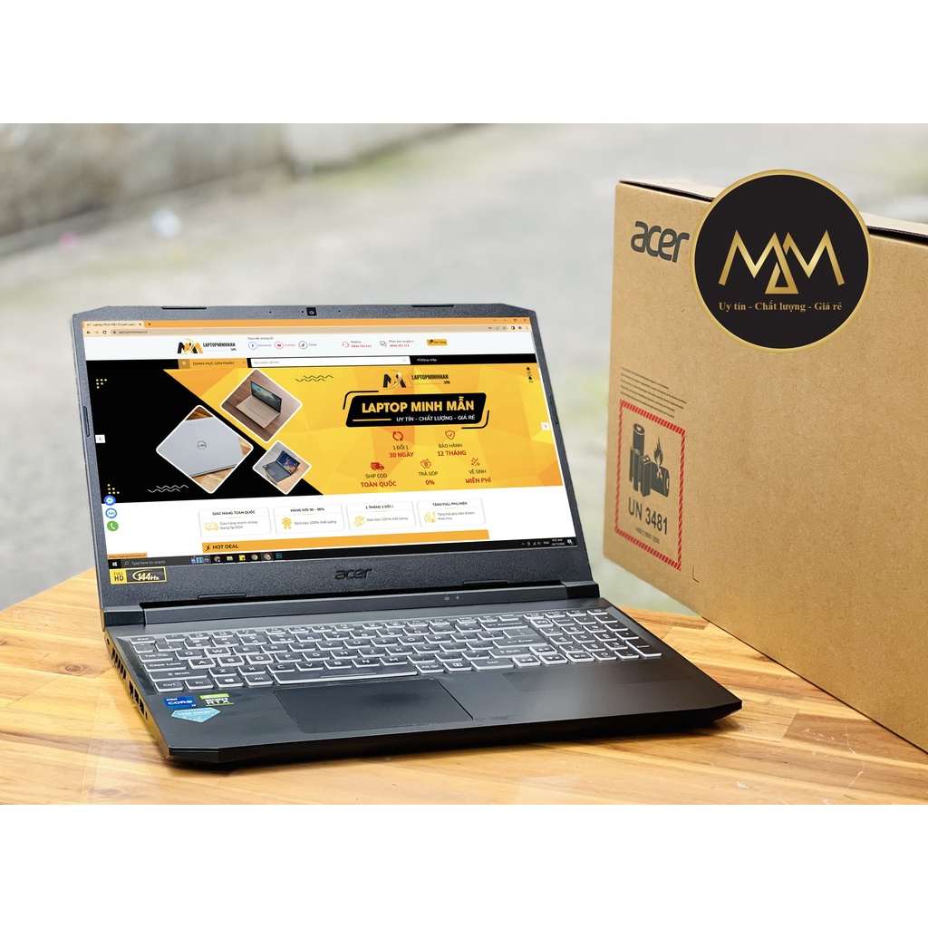 ACER NITRO 5 GAMING AN515-57-74RD I7 11800H RAM 8GB SSD 512GB RTX 3050 4GB 144HZ CHUYÊN GAME GIÁ RẺ