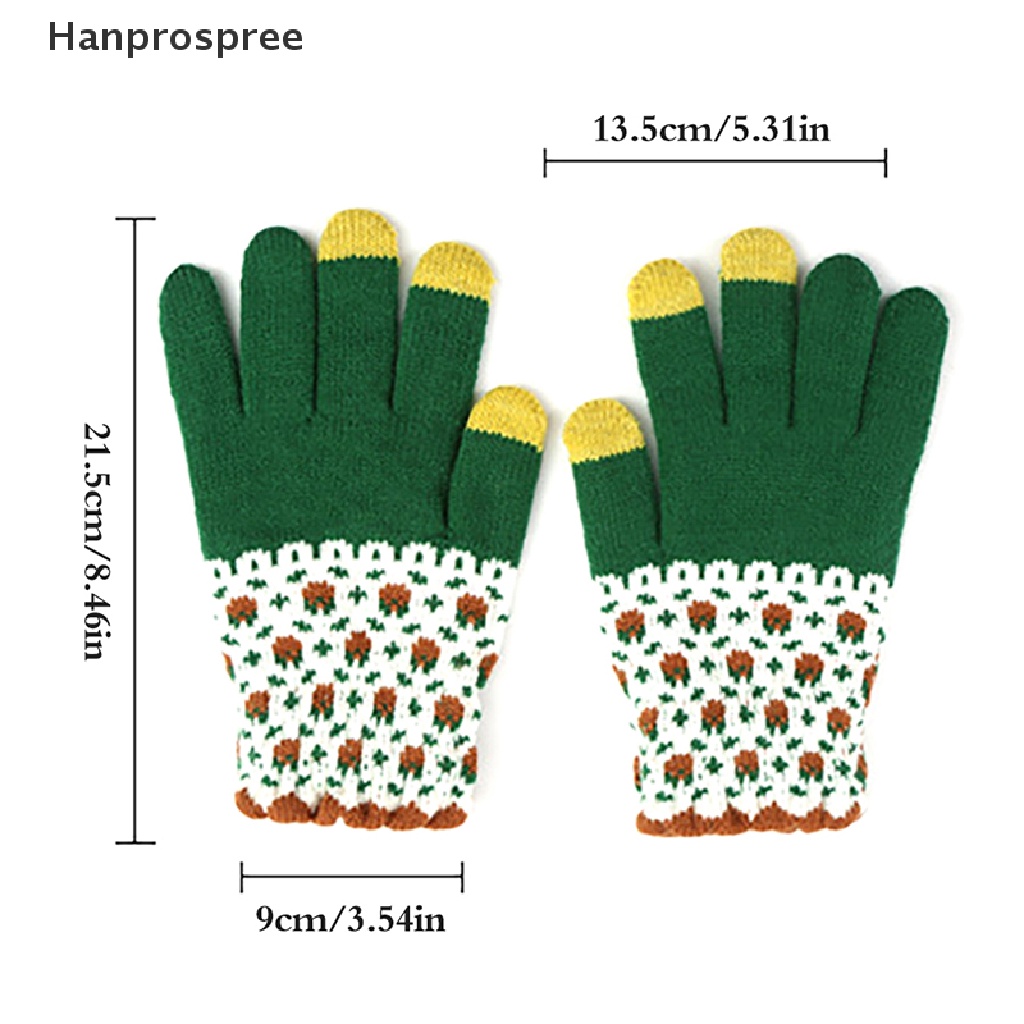 Hanprospree > Găng Tay Len Cashmere Dệt Kim Thời Trang Mùa Đông Cho Nữ