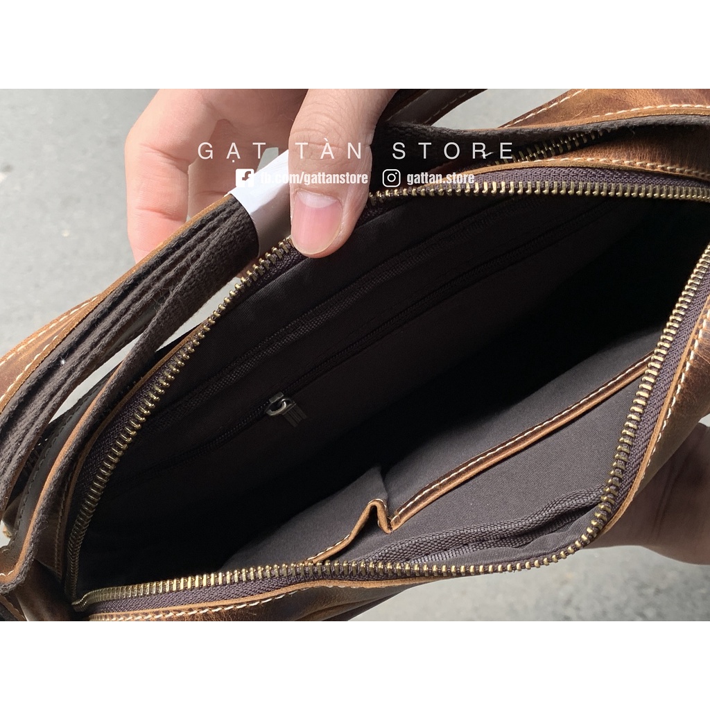 Túi đeo chéo đựng IPAD / Cao Cấp Hàng Đẹp Gạt Tàn Store / Cam Kết Da Bò Thật 100% - IP254