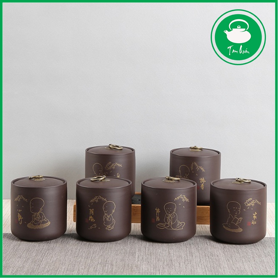 Hũ , Bình đựng trà bằng gốm tử sa ( nâu đất ) | BigBuy360 - bigbuy360.vn