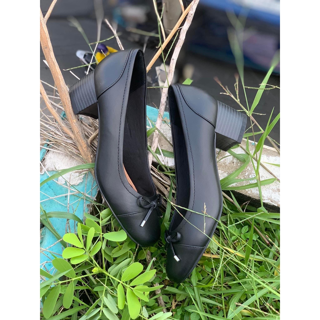 Pumps supersoft mũi vuông có nơ