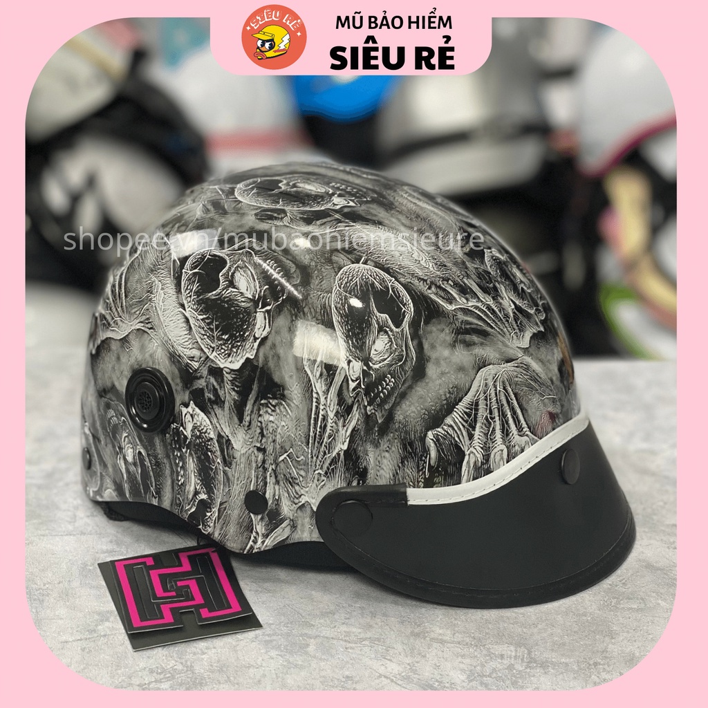 Nón bảo hiểm nhúng cacbon S56 cá tính tặng kèm móc khóa. Mũ bảo hiểm nữa đầu họa tiết carbon tinh xảo