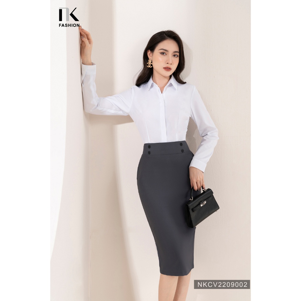 Chân Váy Bút Chì Công Sở Thanh Lịch NK Fashion Chất Liệu Cao Cấp Đứng Form Co Giãn Nhẹ NKCV2209002