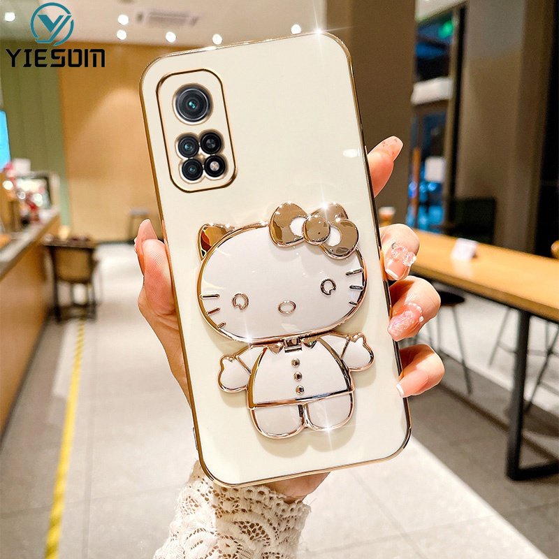 Ốp Điện Thoại Silicon Mềm Chống Sốc Có Giá Đỡ Hình Hello Kitty Cho Xiaomi Redmi Note 11 10 Pro 11S 10S 4G 5G 9S 9 Pro