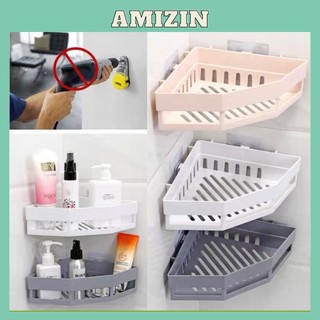 Freeship Khay nhựa tam giác đựng đồ phòng tắm, khay dán tường tam giác