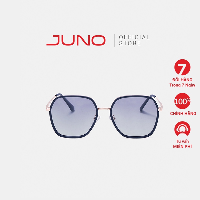 Mắt Kính Nữ Thời Trang JUNO Polygon Trendy Kim Loại Phối Nhựa MK108