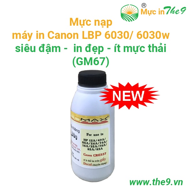 Mực nạp máy in Canon LBP 6030/ 6030w siêu đậm - in đẹp - ít mực thải (GM76-80g)