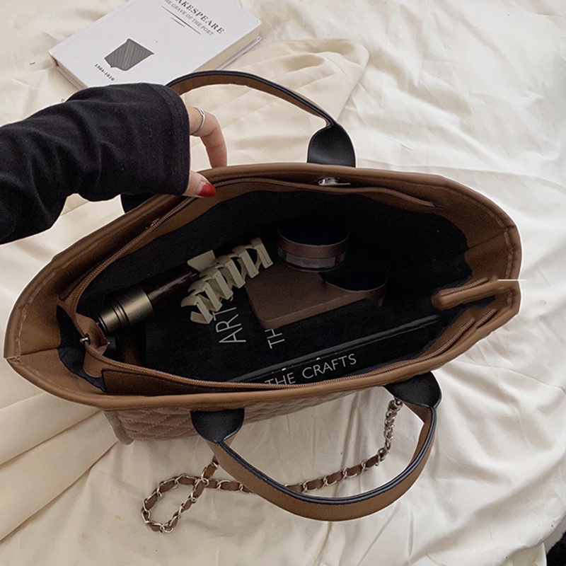 Ielgy Túi Đeo Vai Sức Chứa Lớn Dây Xích Hình Thoi Cho Nữ