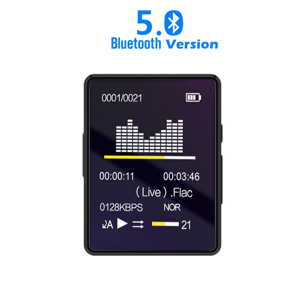Máy nghe nhạc MP3 bluetooth VIRWIR màn hình toàn diện Mp4 cao cấp