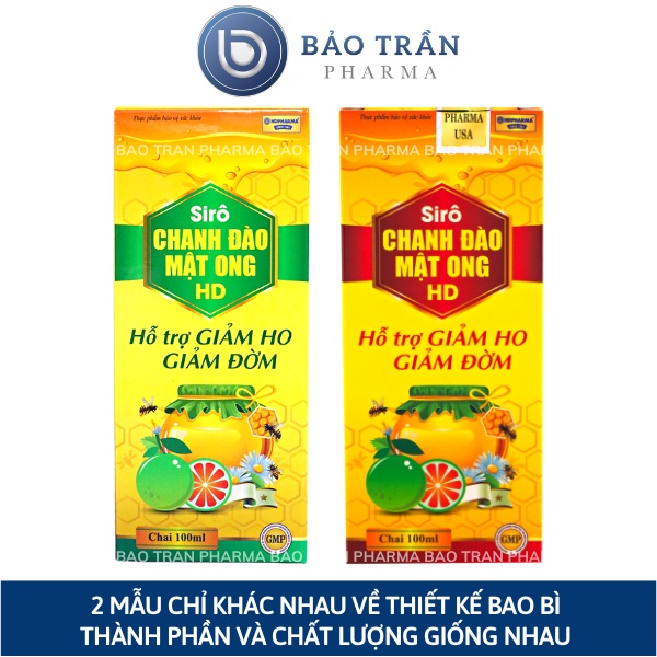 Siro ho Chanh Đào Mật Ong cho bé bổ phế, giảm ho (Chai 100ml)