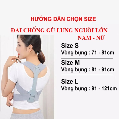 Đai chống gù lưng người lớn có trục trị lưng tôm cho các nàng, cong vẹo cột sống