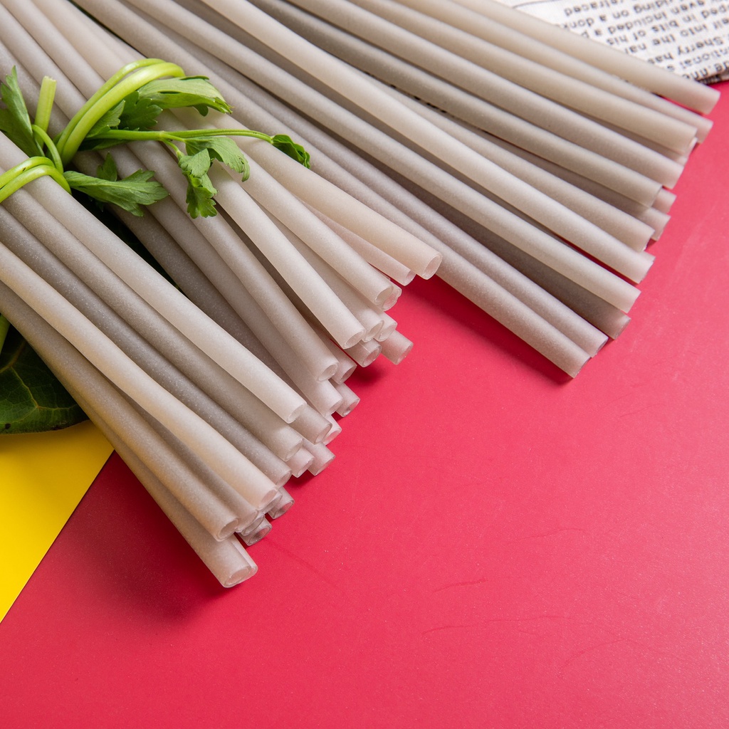 Ồng Hút Rau Củ Ăn Liền Vistraws - Ống Hút Gạo Thân Thiện Môi Trường Dùng Uống Trà, Cafe, Nước Ngọt