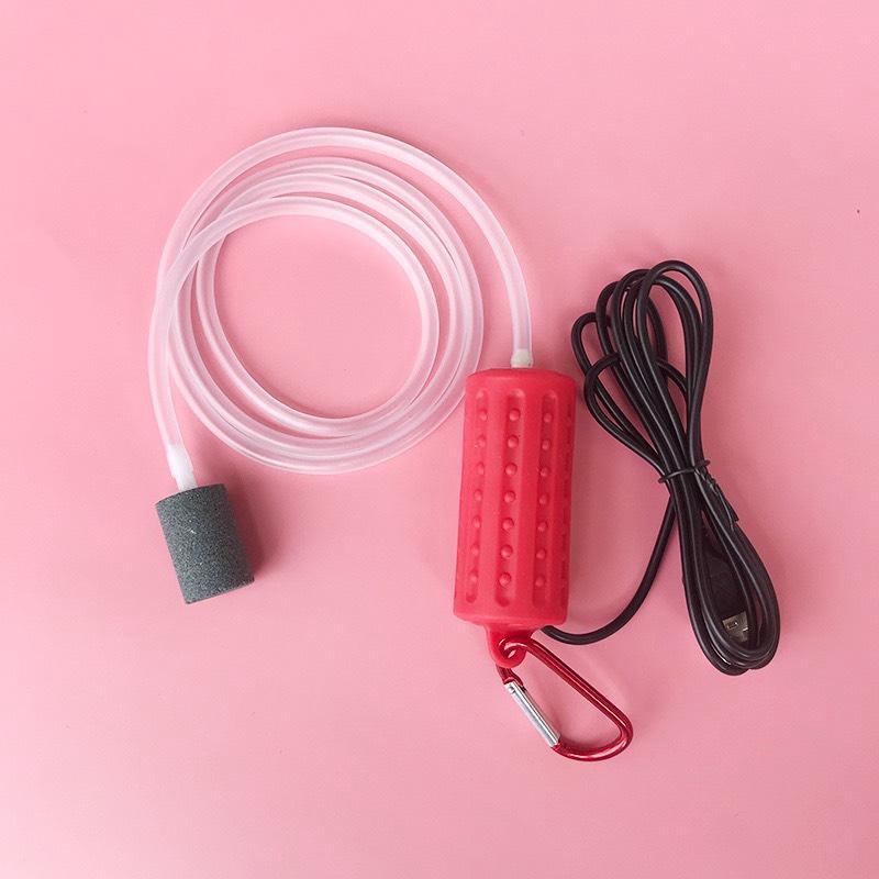 Máy Sủi Oxy USB Mini Siêu Êm Nhiều Màu - Tiện Lợi Đa Chức Năng Cổng Sạc 5v 1 Vòi