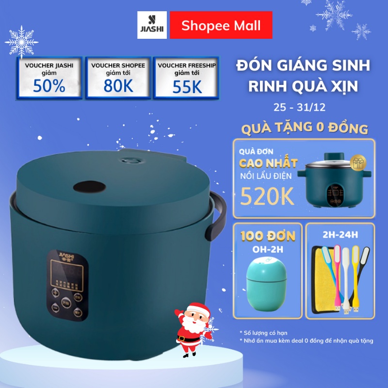 Nồi Cơm Điện Tử Mini Đa Năng Giá Rẻ JIASHI 3L 6 Chức Năng Cho 1-3 Người Hàng Nội Địa Cao Cấp NCD03