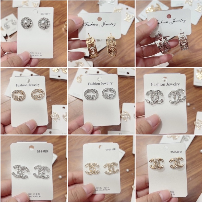 Bông tai thương hiệu 4 mẫu mã đa dạng