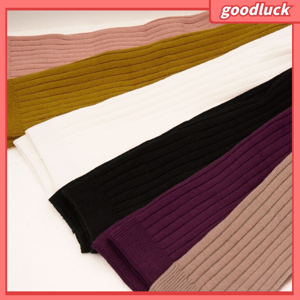 [GOCK] Quần Tất Dệt Kim Co Giãn Màu Trơn Họa Tiết Kẻ Sọc Giữ Ấm Dành Cho Bé Gái