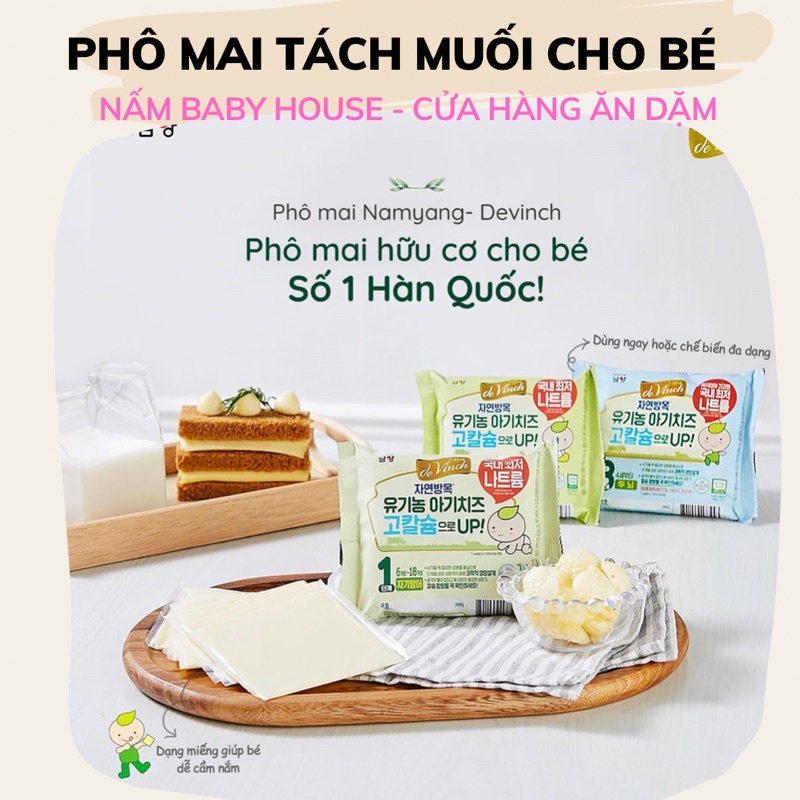 Date 3-4/2024 - Phô mai tách muối hữu cơ Hàn Quốc cho bé ăn dặm từ 6 tháng