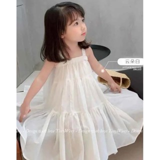 Váy maxi 2 dây bé gái 3 tầng