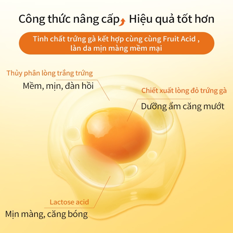 MASK FAMILY Mặt nạ trứng làm trắng sáng da se khít lỗ chân lông chăm sóc da mặt 25ml