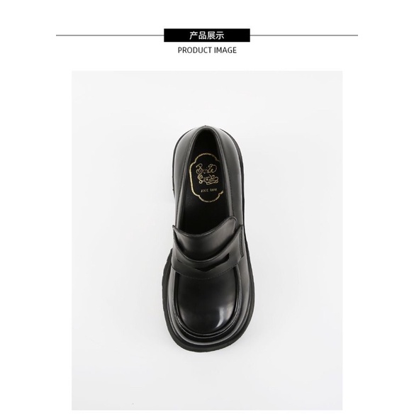 Giày loafer nữ đế cao 10cm cực chiến giày da nữ Juice Park FOOTMADE