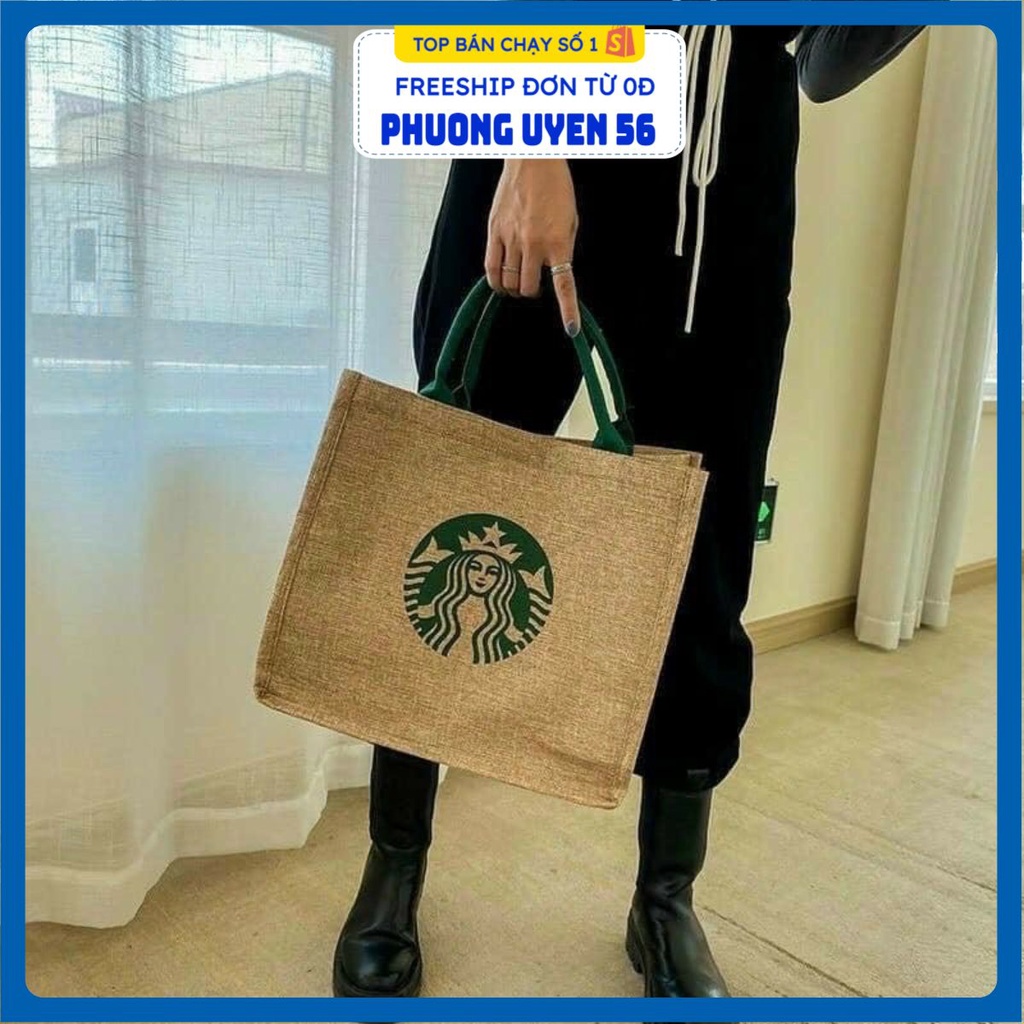 PVN28130 Túi cói hình Starbuck Hottrend phong cách thời trang T2 .