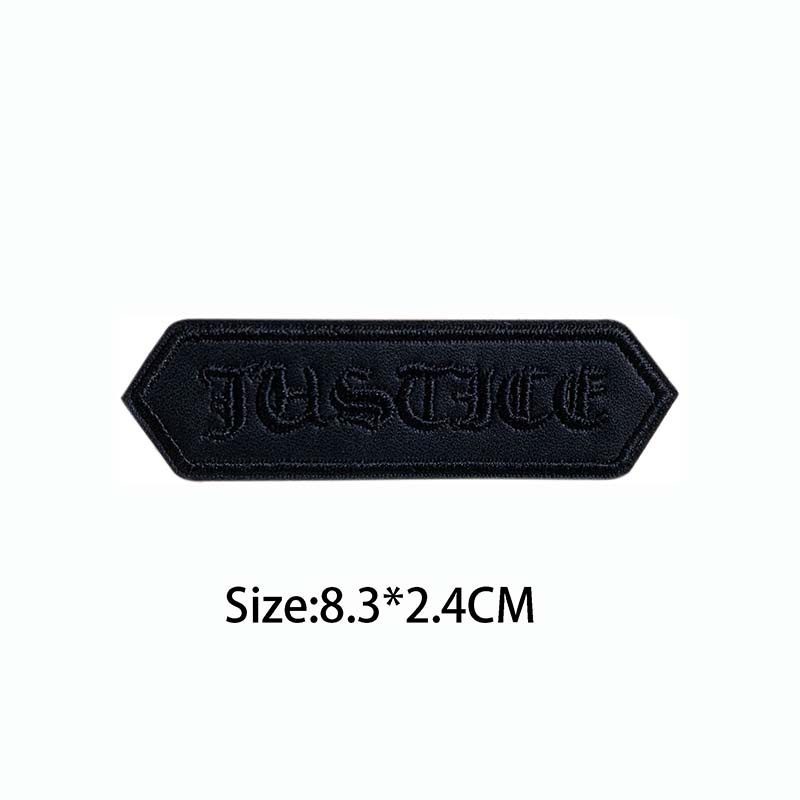 Miếng Da Dán Ủi Lên Ba Lô Và Quần Jean Màu Đen Thêu Họa Tiết Độc Đáo DIY