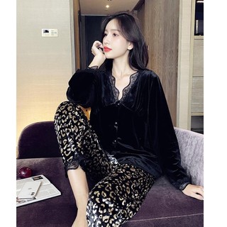 Bộ đồ mặc nhà bộ ngủ pijama nhung cao cấp siêu mềm mịn