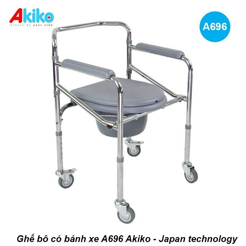 Ghế bô vệ sinh , khung tập đi, gậy batong thương hiệu Akiko Nhật Bản