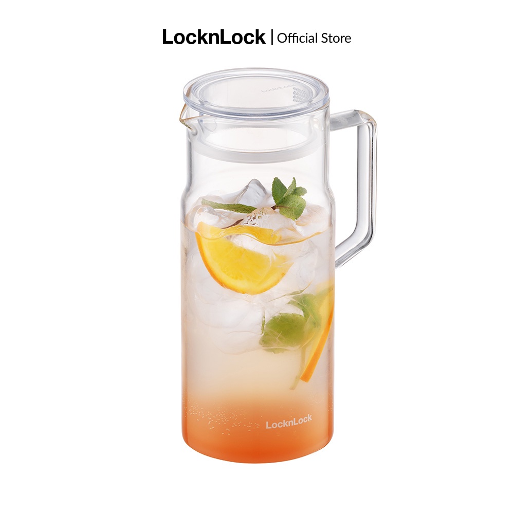 Bình nước thủy tinh chịu nhiệt Borosilicate Lock&Lock Metro Glass Jug 1.2L [LLG6100]