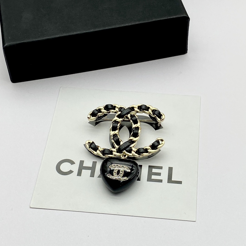 Ghim Cài Áo Hình Trái Tim Đôi Mạ Bạc 925 Thời Trang