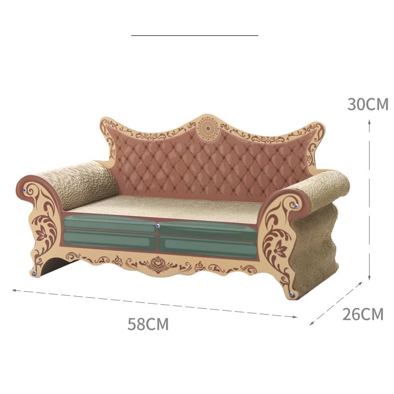 Cào móng/ bàn cào kết hợp ổ nằm cho mèo hình ghế sofa và bồn tắm - 4pets official