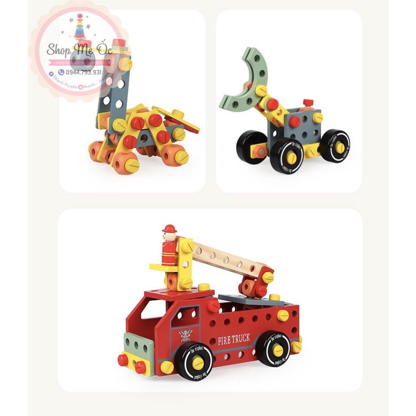 Đồ chơi gỗ - Trạm Cứu Hỏa 3  Tầng cao 81cm