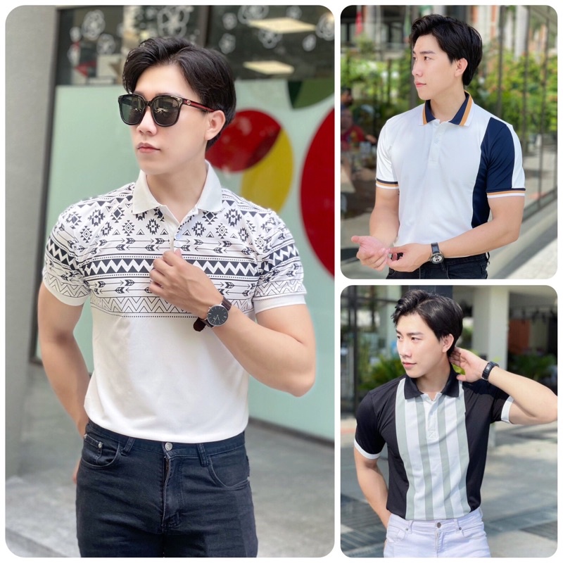 Áo polo nam cao cấp, cổ bẻ vải cá sấu cực đẹp size VNXK, mẫu polo phối mới hot trend