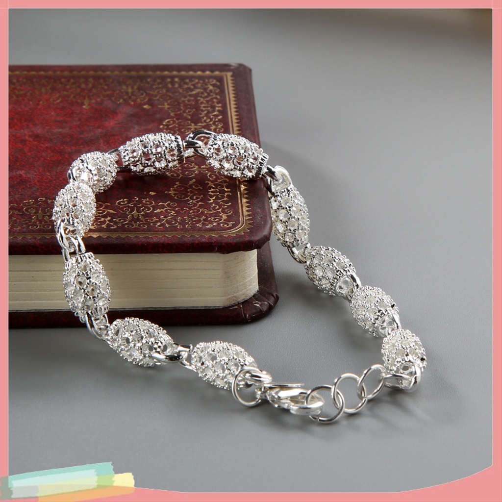 Vòng Tay Hợp Kim Mạ Bạc 925 Kiểu Dáng Đơn Giản, Thời Trang Cho Nữ