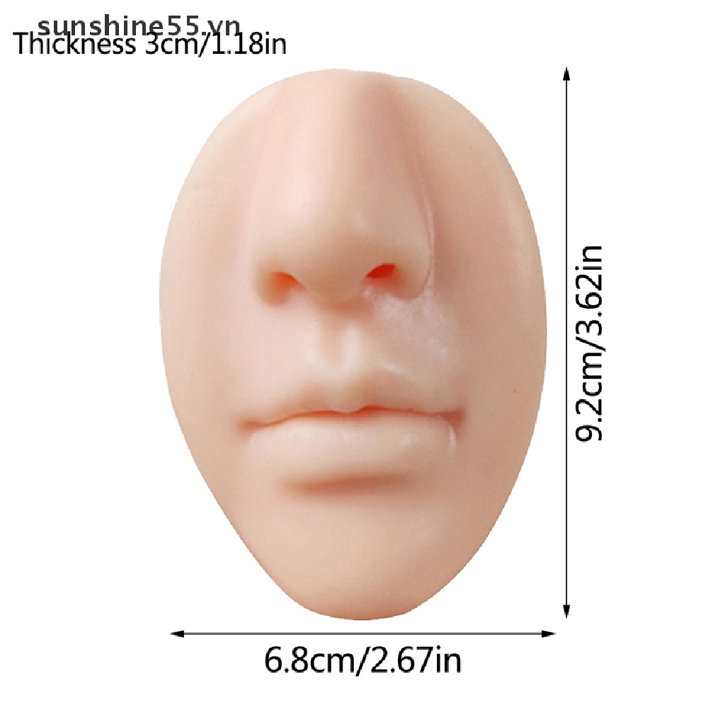 Mô Hình Mặt Trời 3D Bằng Silicone Dùng Thực Hành Xăm Môi / Mũi
