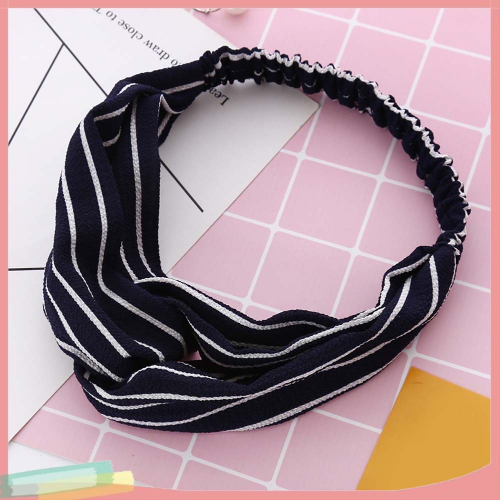 Băng đô họa tiết kẻ sọc thời trang dành cho nữ