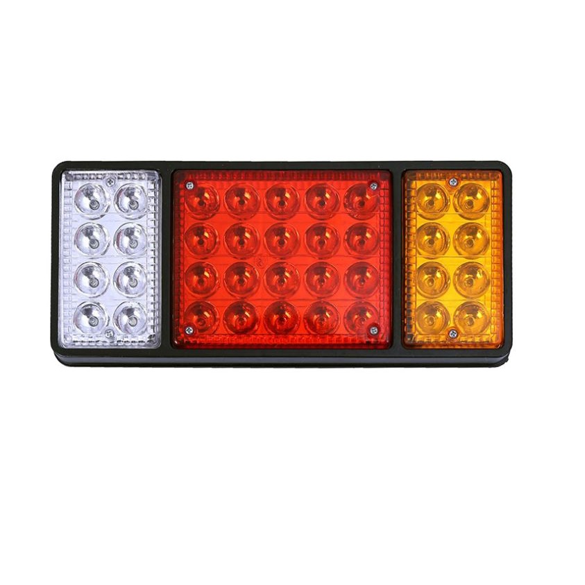 Đôi đèn hậu xe tải, đèn hậu 3 khoang led điện 24v Siêu Sáng