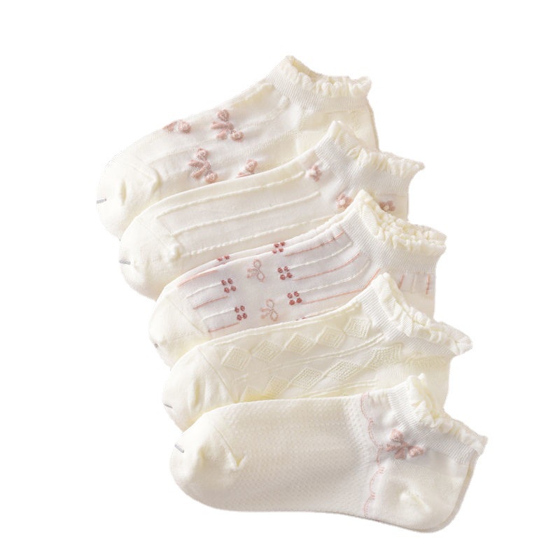 Tất Nữ cotton mỏng,tất thời trang Bánh bèo nữ mỏng,vớ nữ mỏng,vớ ren họa tiết bánh bèo,vớ thời trang,vớ nữ-FA Store