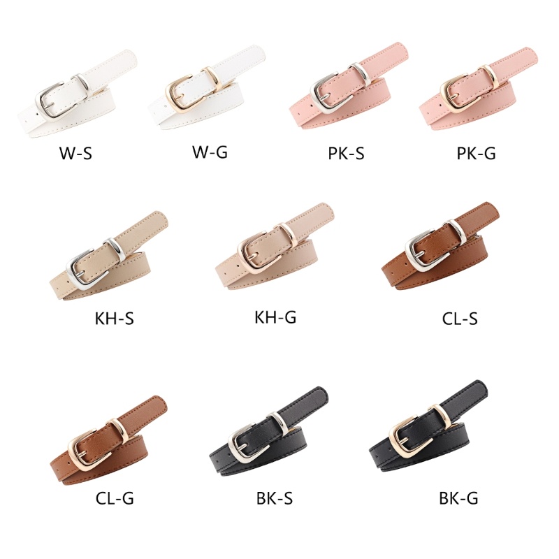 Dây Nịt Giả Da Với Khoá Hợp Kim Thời Trang Cho Nữ