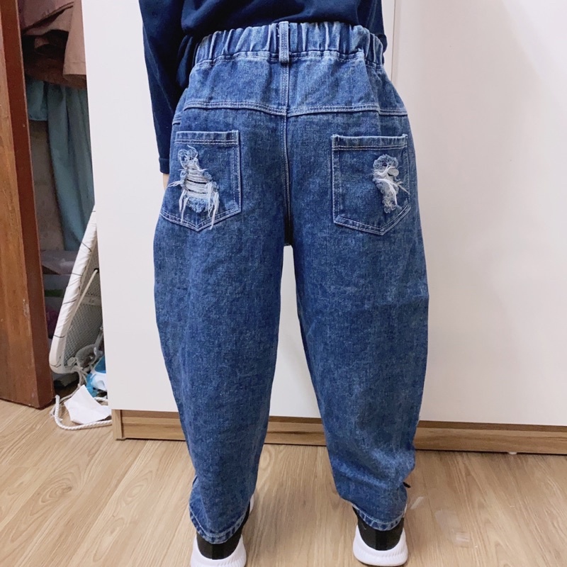 Quần jean dài bé trai baggy bé gái