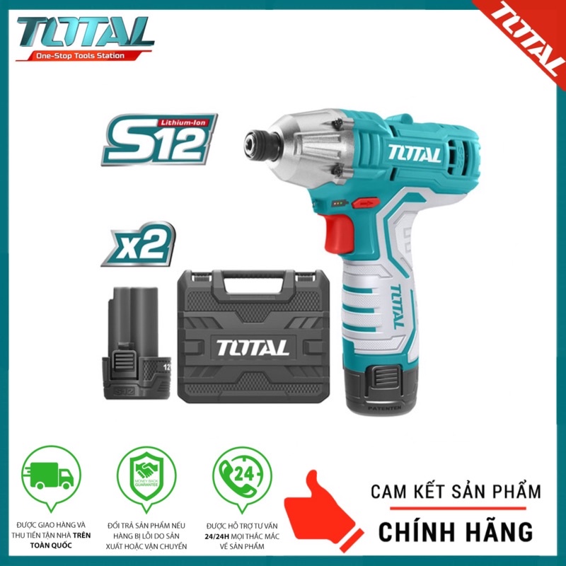 TOTAL Máy siết vít dùng pin Lithium 12V TIRLI1201