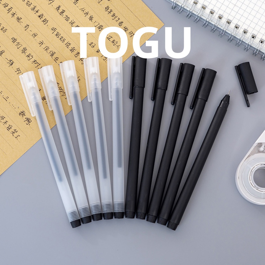 Bút gel TOGU bút gel đen resun bút bi nước đen xanh đỏ mực khô nhanh ngòi 0,5mm viết gel mực trơn mượt