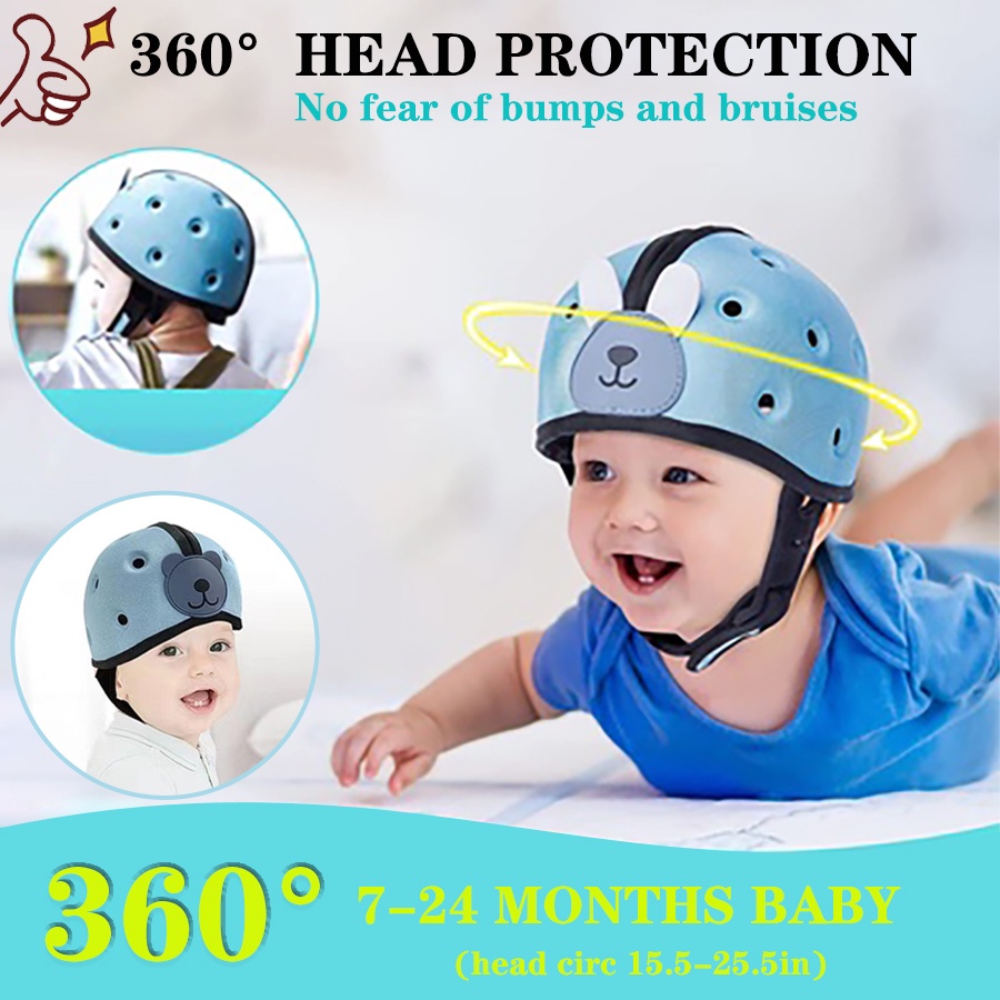 Mũ Bảo Hiểm Mềm Bảo Vệ Đầu An Toàn Cho Bé Tập Bò/Đi Bộ