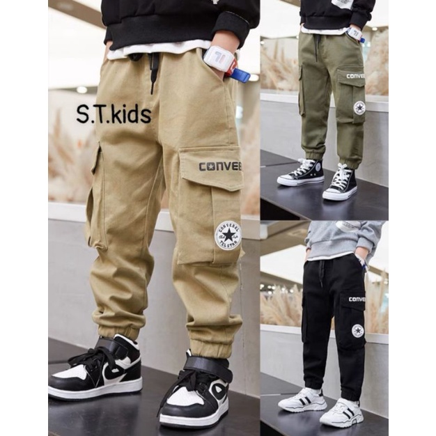 Quần dài kaki bé trai túi hộp size đại 15-25kg